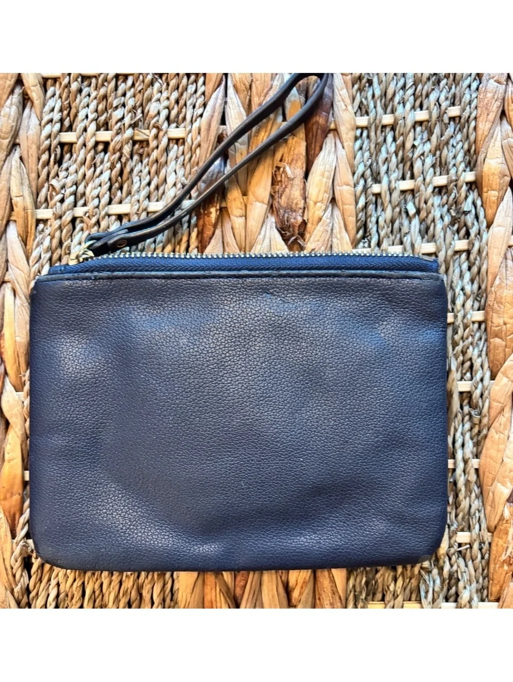Navy Wristlet Pouch with Colorful 'YAY!' Applique